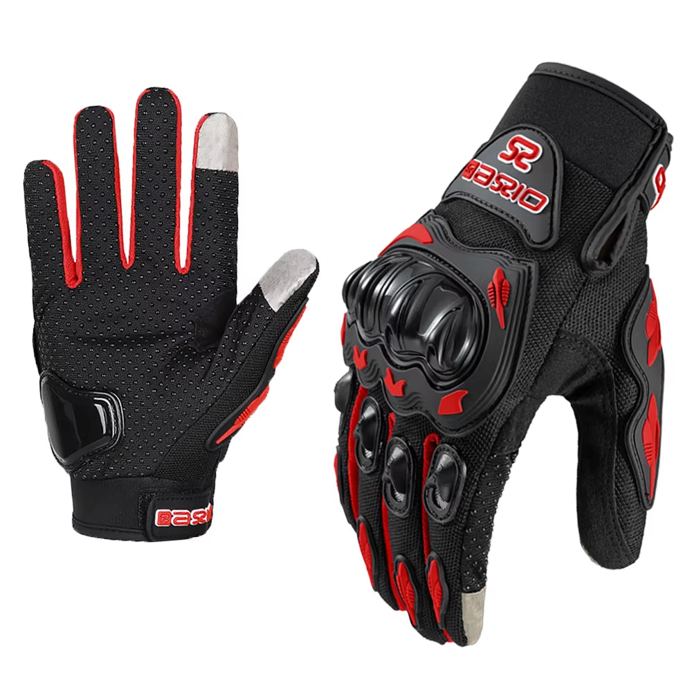 Premium Breathable Full Finger Motocross Racing Gloves with Touch Screen Capabilities