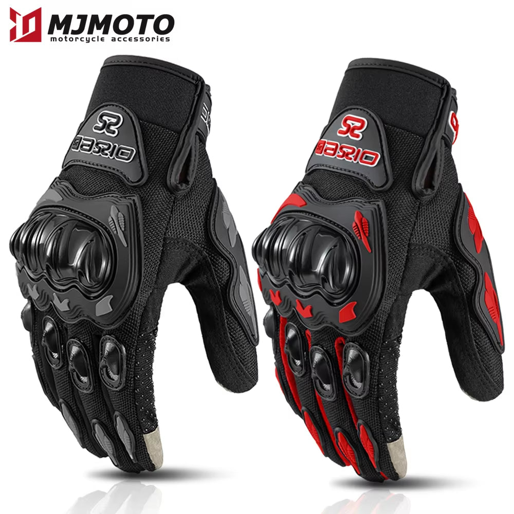 Premium Breathable Full Finger Motocross Racing Gloves with Touch Screen Capabilities