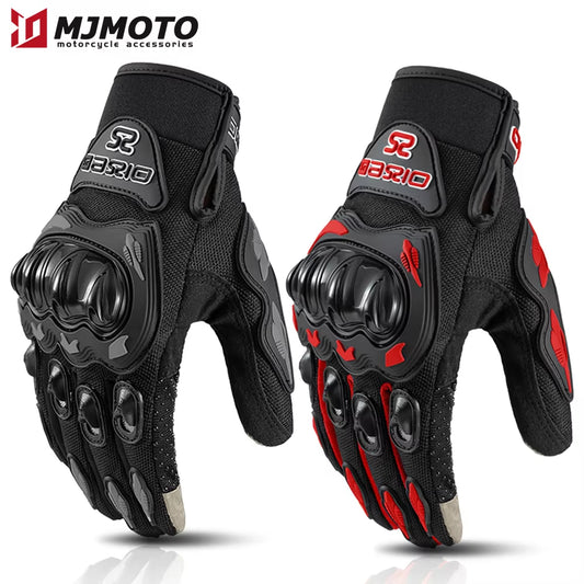 Premium Breathable Full Finger Motocross Racing Gloves with Touch Screen Capabilities