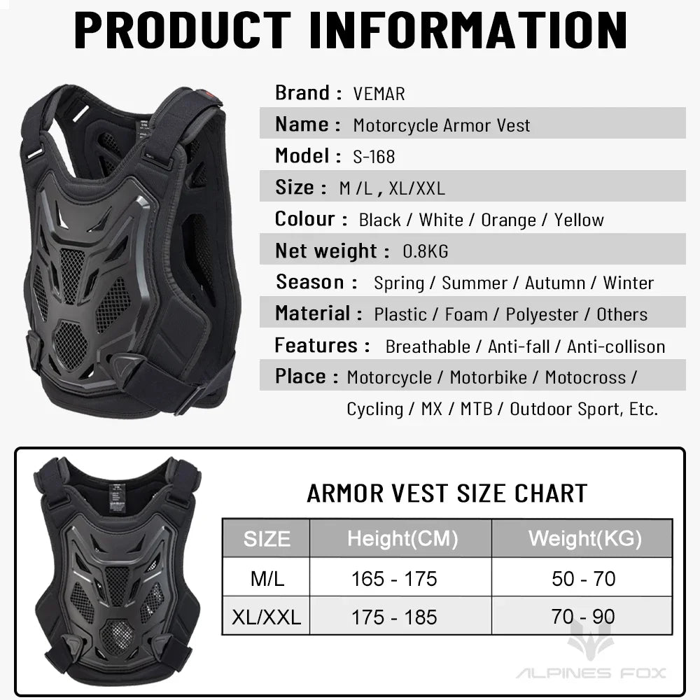 All Season Breathable Motocross Body Armor