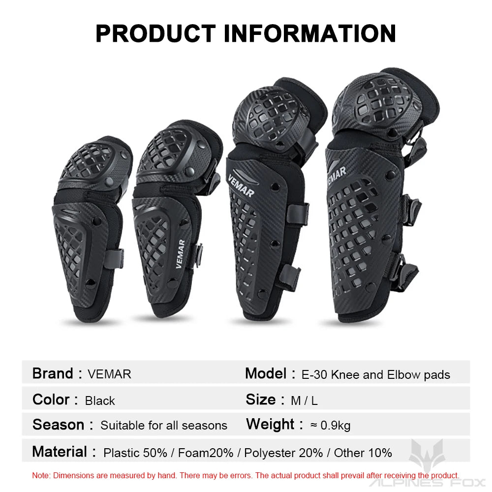 LIGHTWEIGHT and BREATHABLE Motocross Knee and Elbow Protection